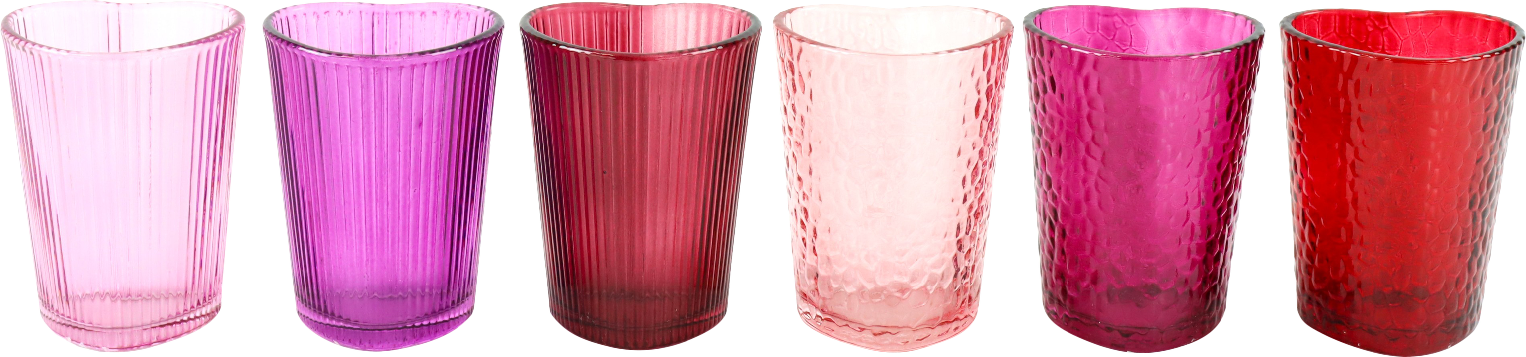 7925 HEARTTUMBLER RUBY ROUGE  S/6