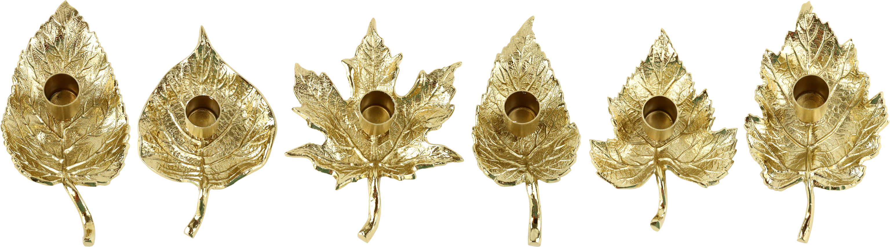 7957 CANDLEHOLDER FOGLIA  S/6