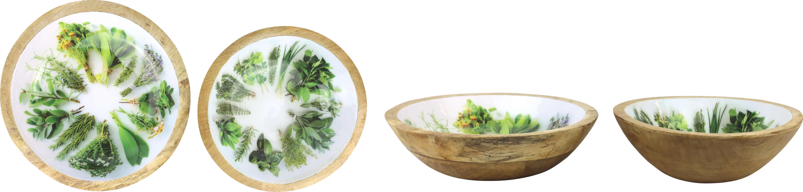 8196 CAMPANAS DE MADERA HERBS  S/2