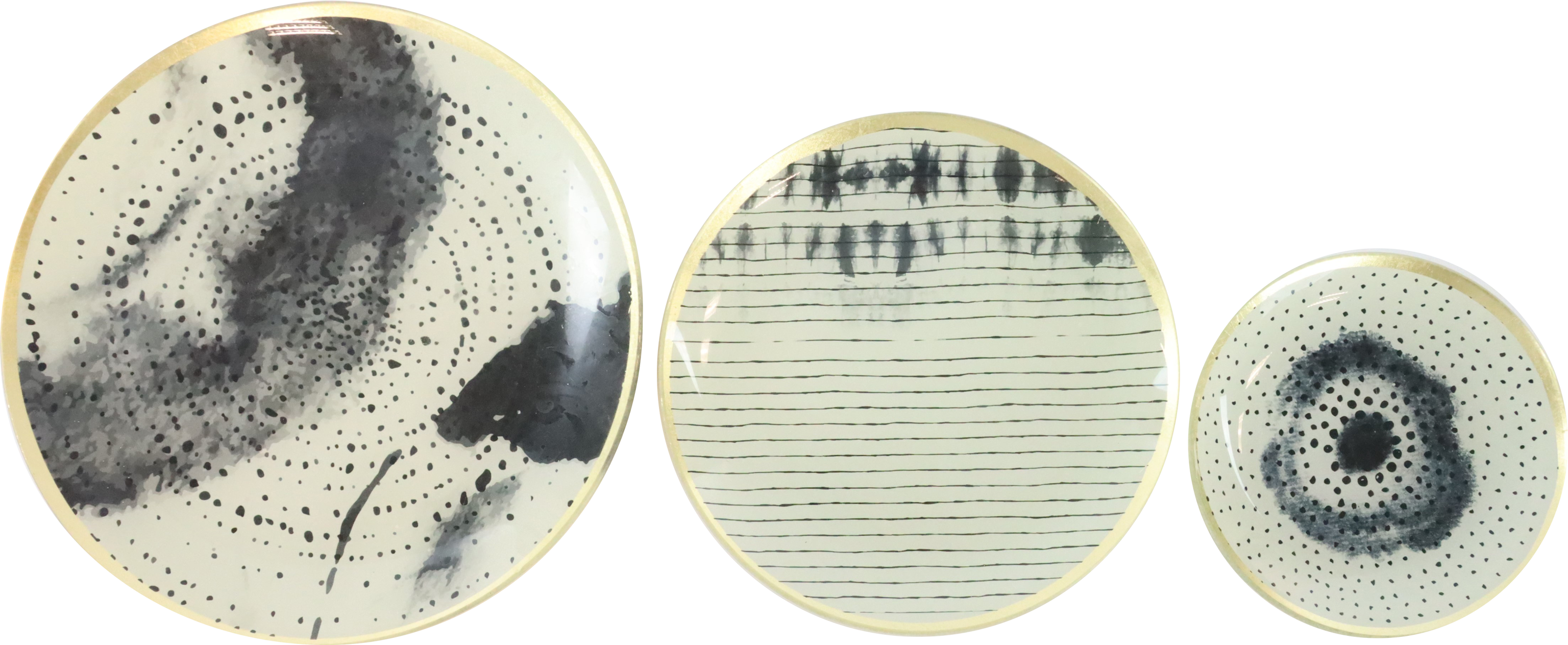 8291 PIATTI VETRO  ARTE  3PZ