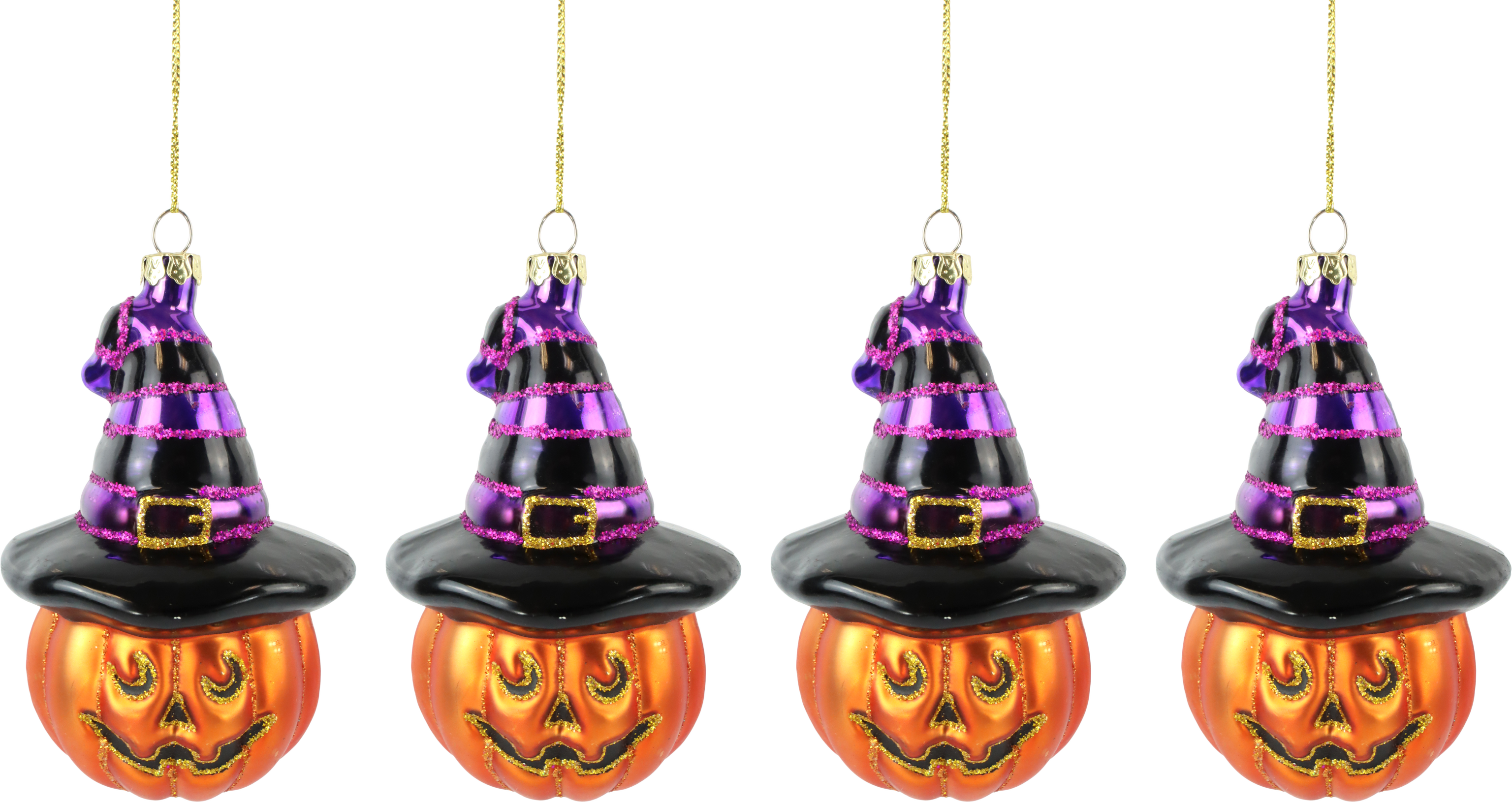8409 GLASSBALLS HALLOWEEN VIBES  S/4