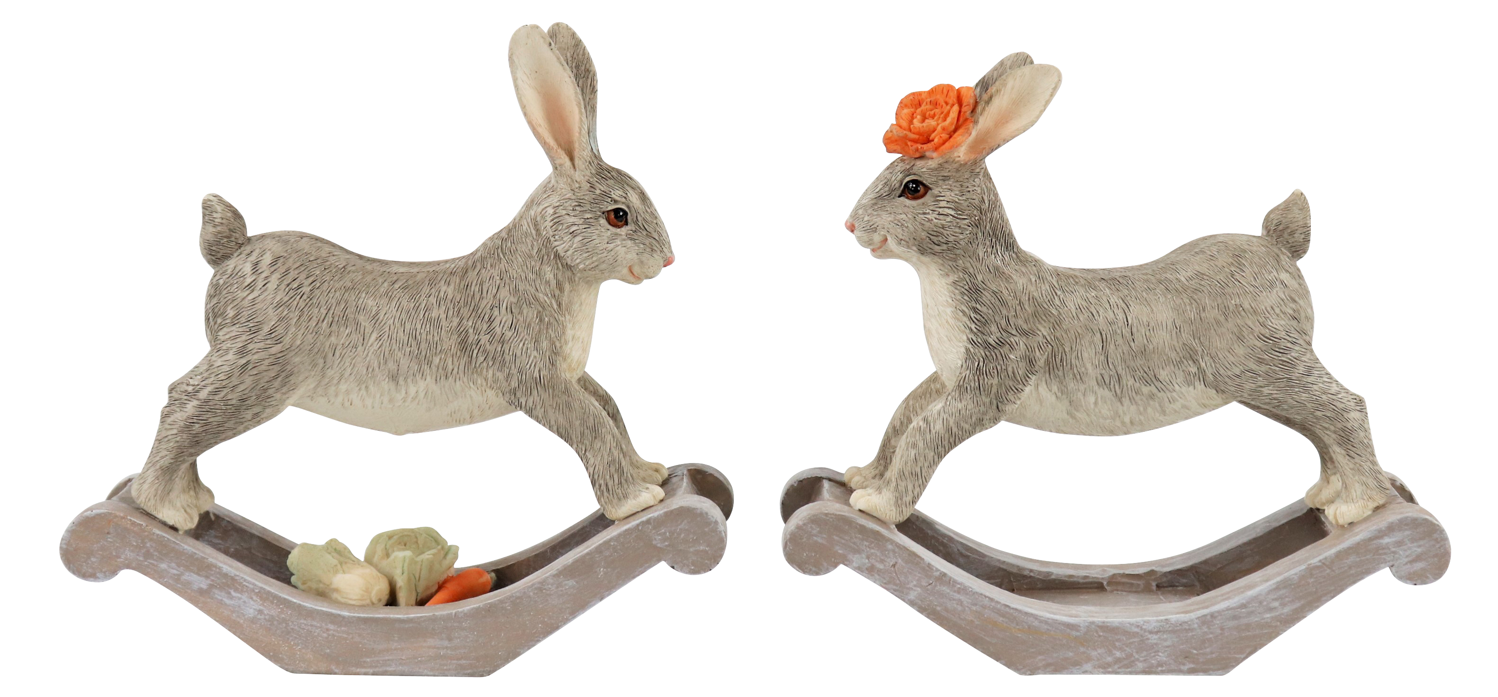 8414 COUPLE LAPIN NOSTALGIE EASTER  2P