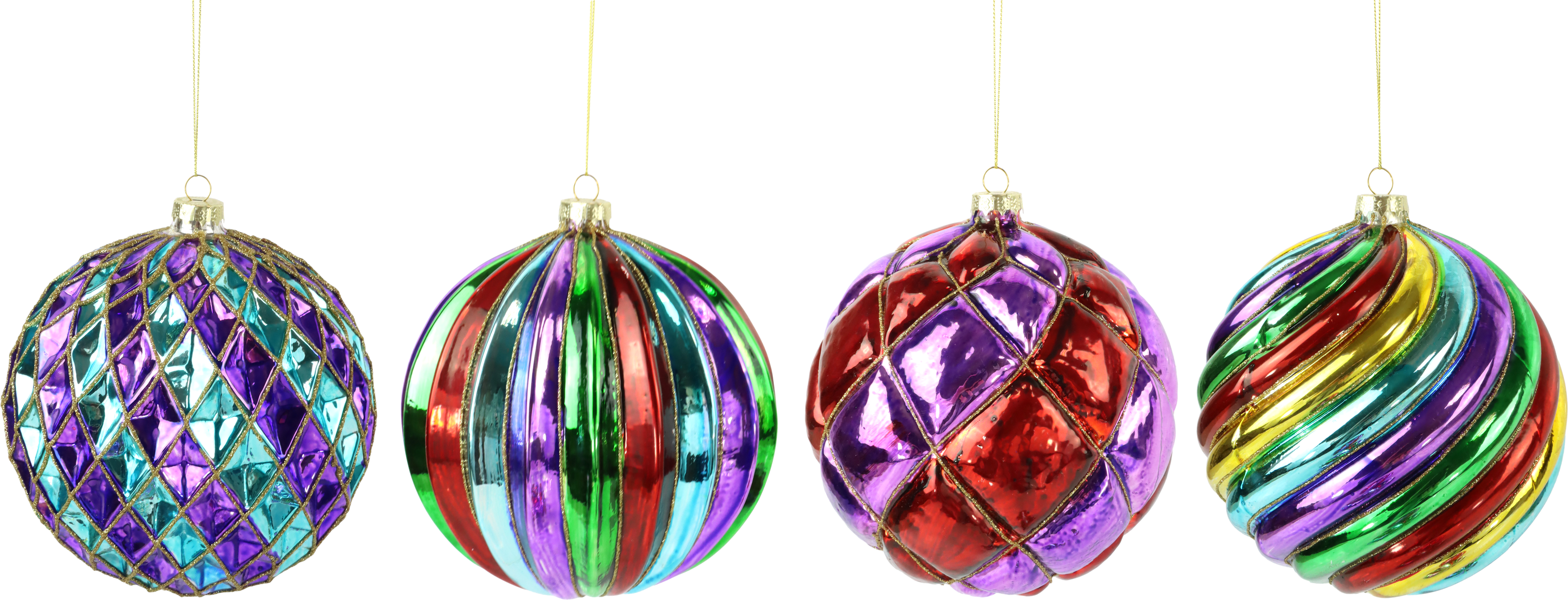 8430 GLASKUGELN COLOUR CLASH  S/4