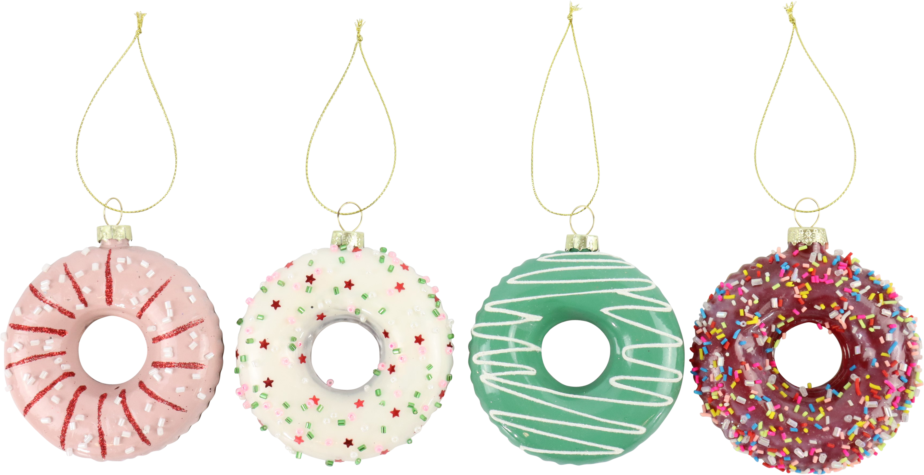 8621 BIJOUX EN VERRE DONUT  4P