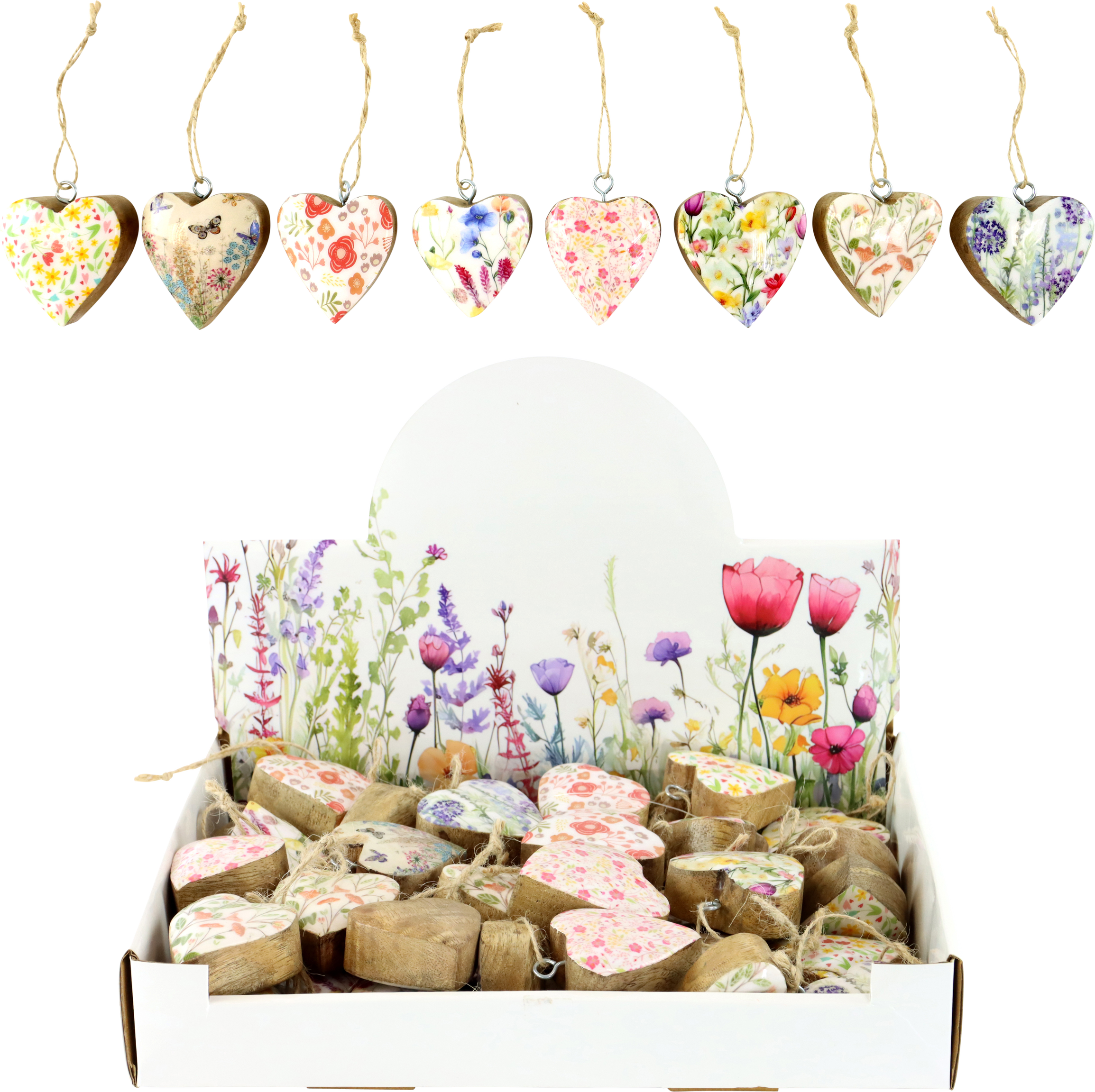 8804 DISPLAYBOX FLOWER-HEARTS  S/40
