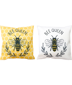 8923 CUSHION COVER BEE QUEEN 40X40 S/2