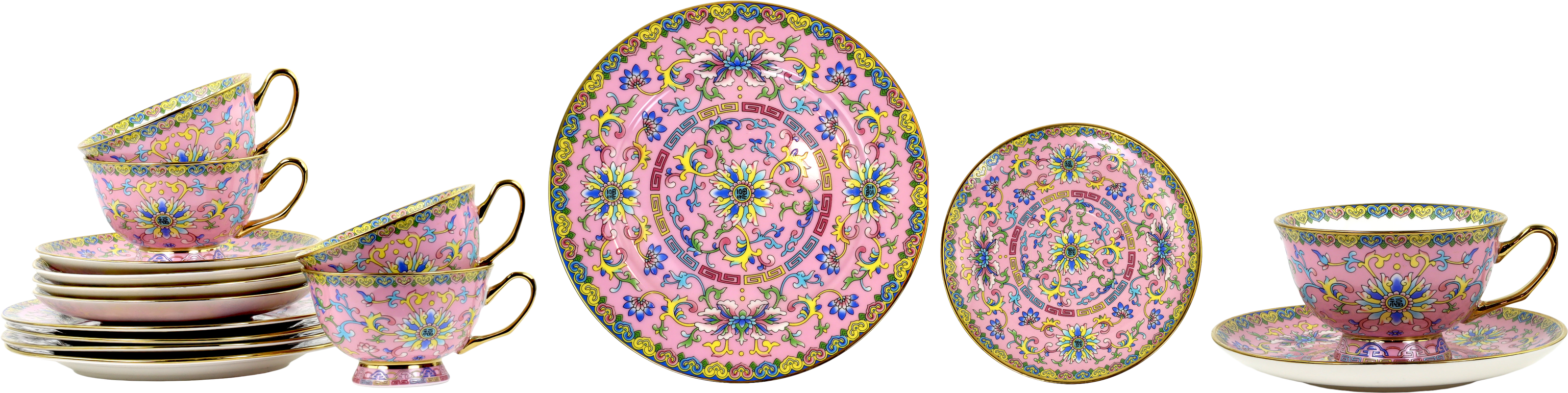 9212 SERVIZIO CHINESE FLOWERS  12PZ