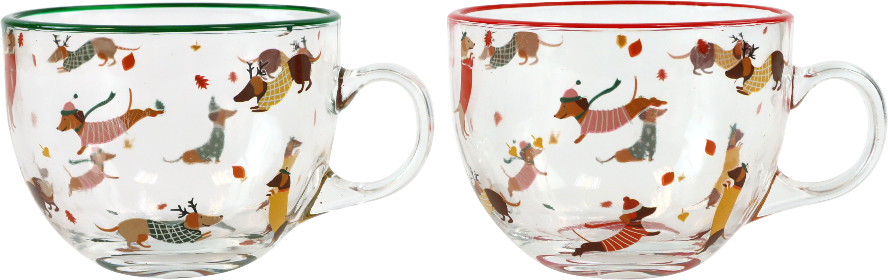 9219 GLASSMUGS MERRY CHRISTMAS  S/2