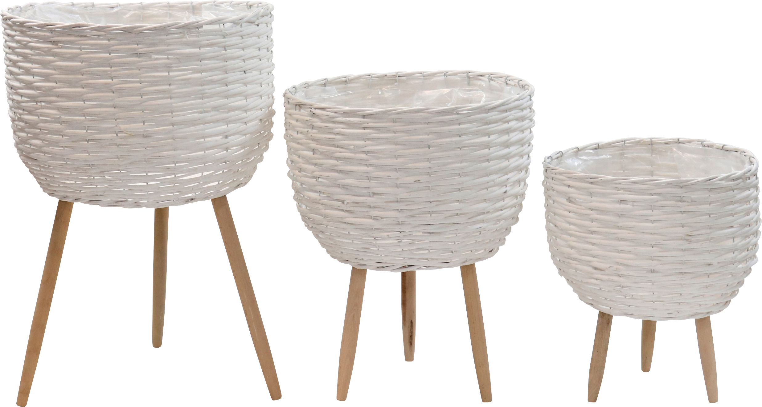 9946 BASKET WITH FEET SCANDI  S/3