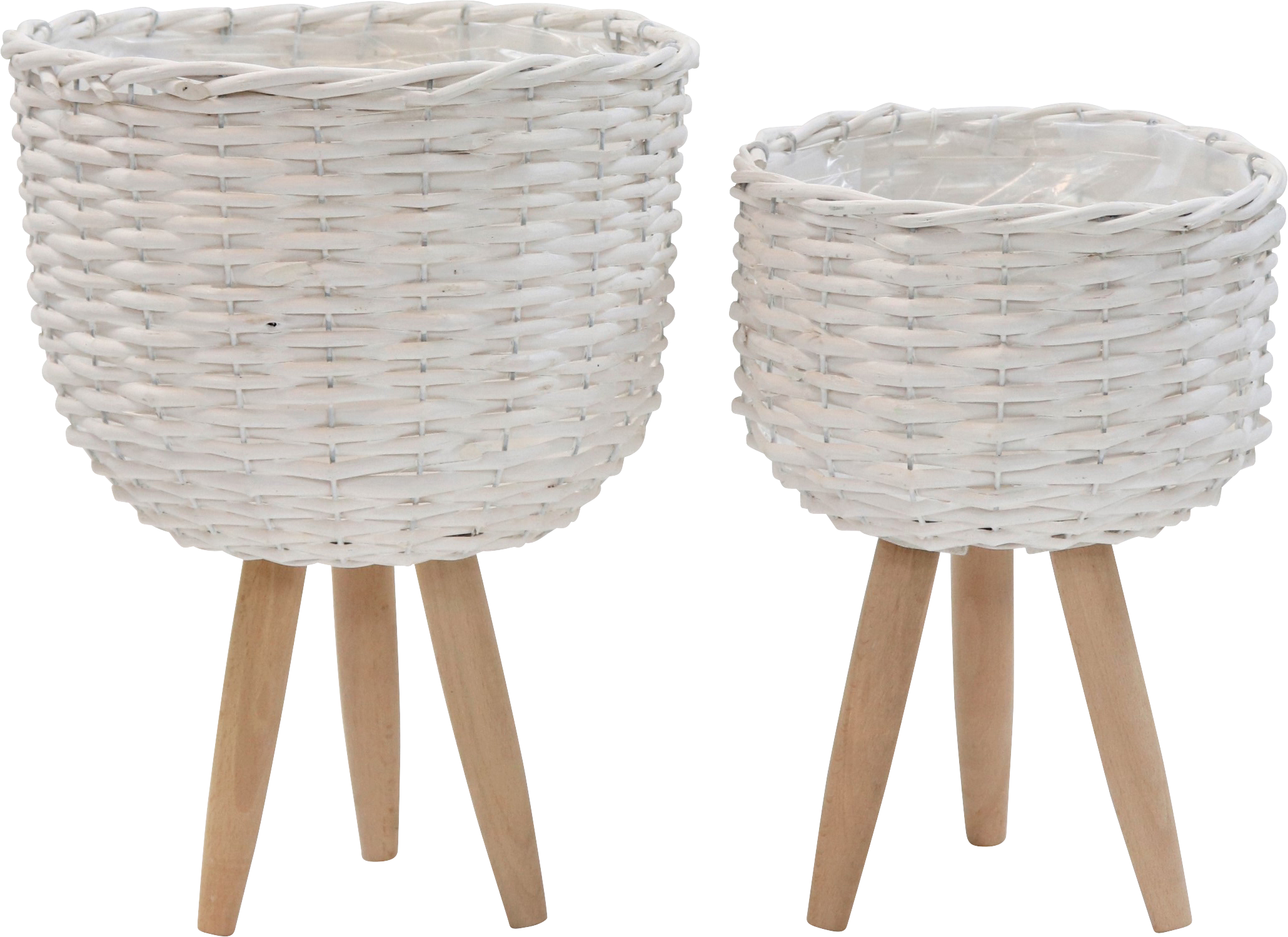 9948 BASKET WITH FEET SCANDI  S/2