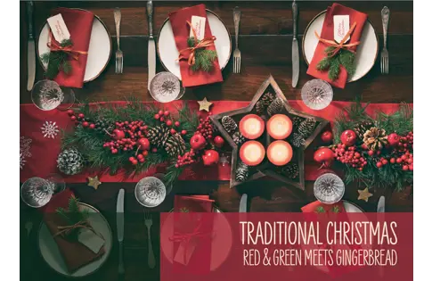 Traditional Xmas - Red & Green meets Gingebread